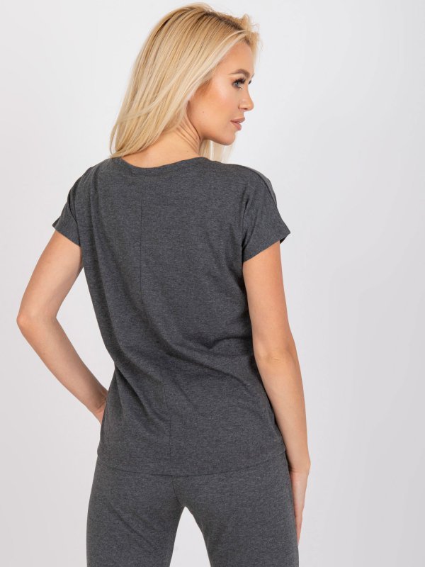 T-shirt-RV-TS-4832.28P-ciemny szary rozmiar - XS