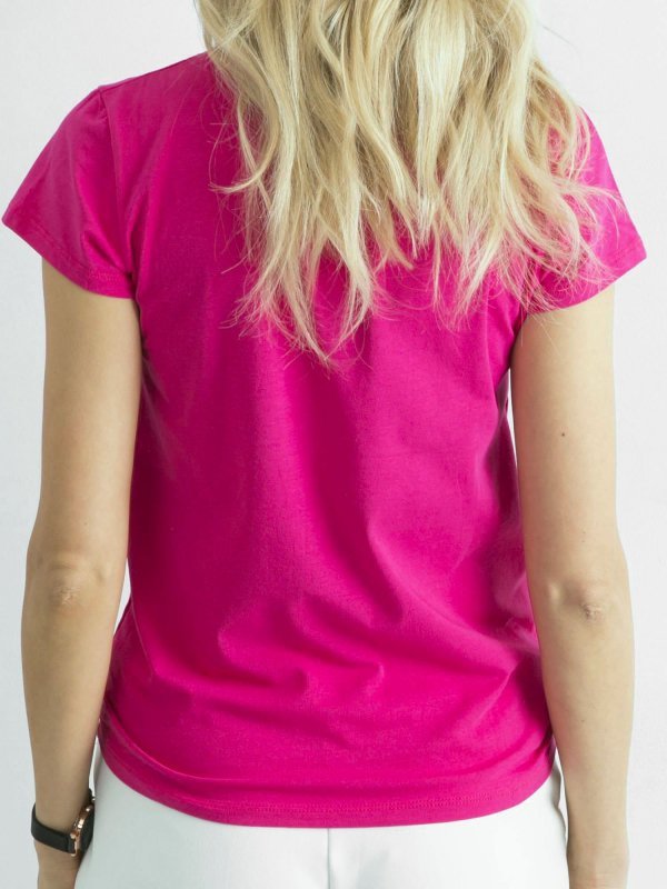 T-shirt-RV-TS-4623.71-fuksjowy rozmiar - M