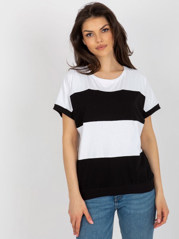 Bluzka-RV-BZ-8640.36X-biało-czarny rozmiar - L/XL