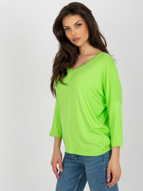 Bluzka-RV-BZ-7663.05-limonkowy rozmiar - ONE SIZE