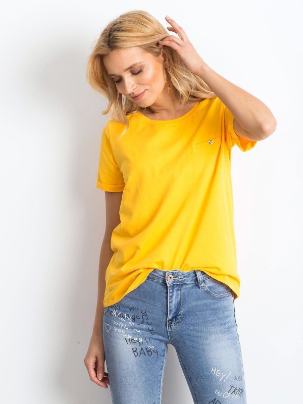 T-shirt-RV-TS-4838.14P-jasny pomarańczowy rozmiar - XS