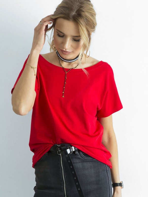 T-shirt-RV-TS-4662.38P-czerwony rozmiar - M