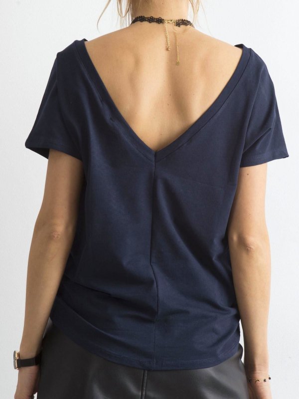 T-shirt-RV-TS-4662.37P-granatowy rozmiar - S