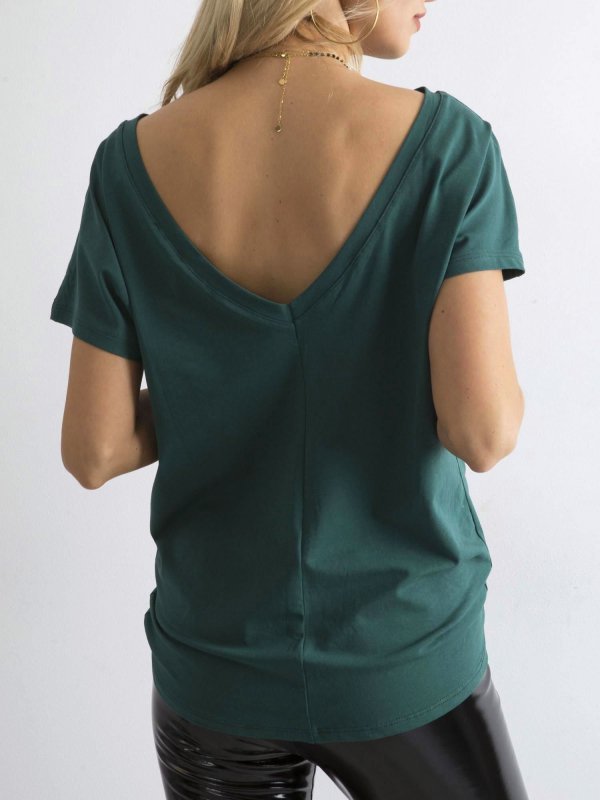 T-shirt-RV-TS-4662.38P-ciemny zielony rozmiar - M