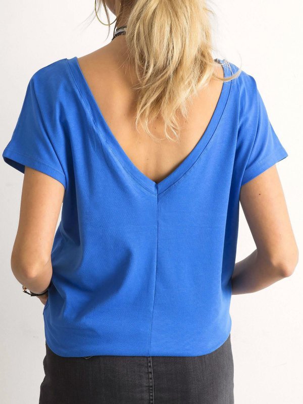 T-shirt-RV-TS-4662.35P-ciemny niebieski rozmiar - L