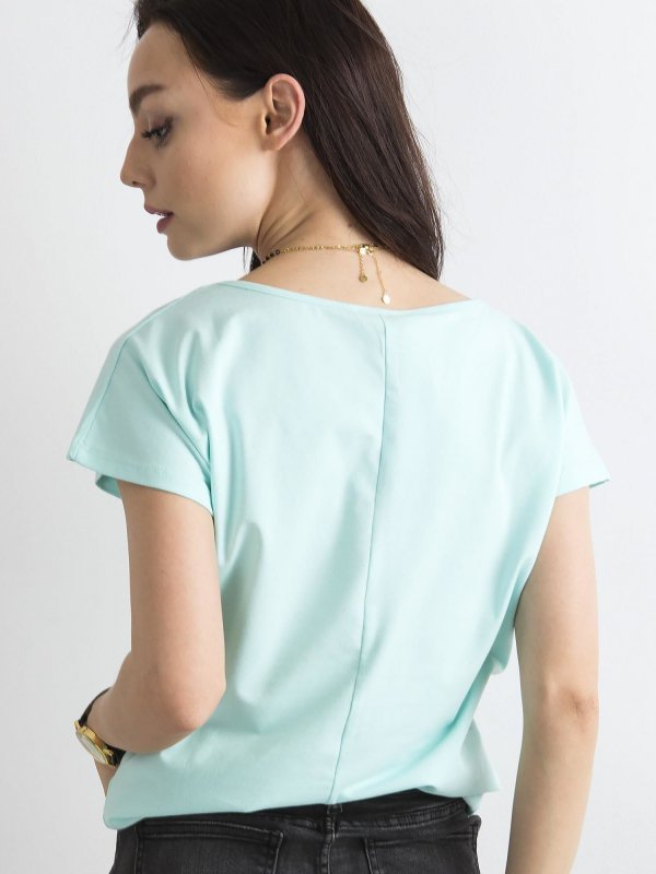 T-shirt-RV-BZ-4622.84-mietowy rozmiar - S