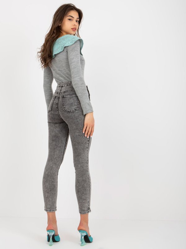 Spodnie jeans-NM-SP-M516.38P-ciemny szary rozmiar - XS