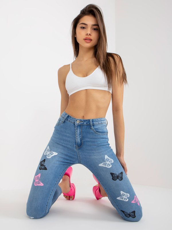 Spodnie jeans-NM-SP-D8015.31X-niebieski rozmiar - XS