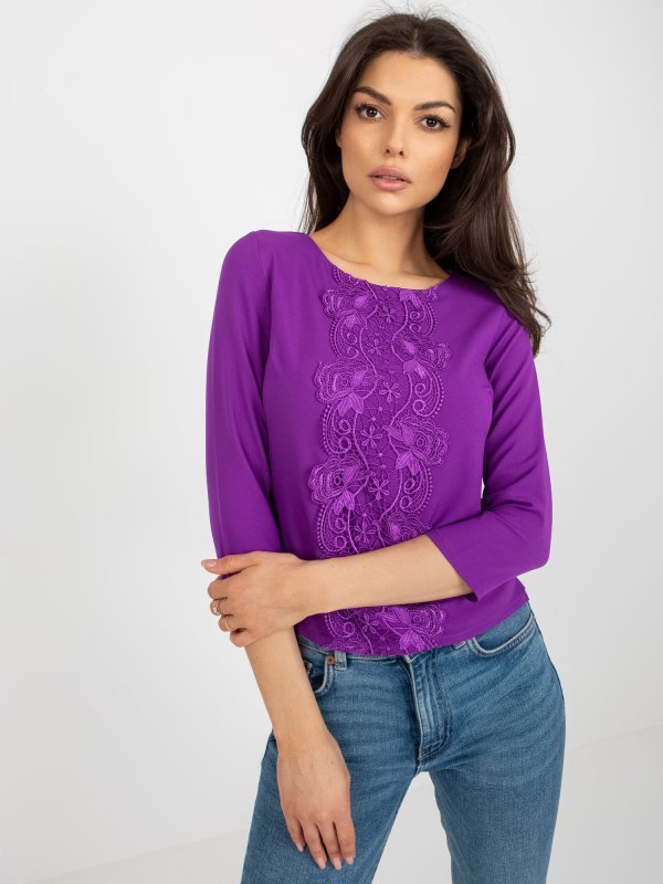 Bluzka-LK-BZ-506522.07-fioletowy rozmiar - 38