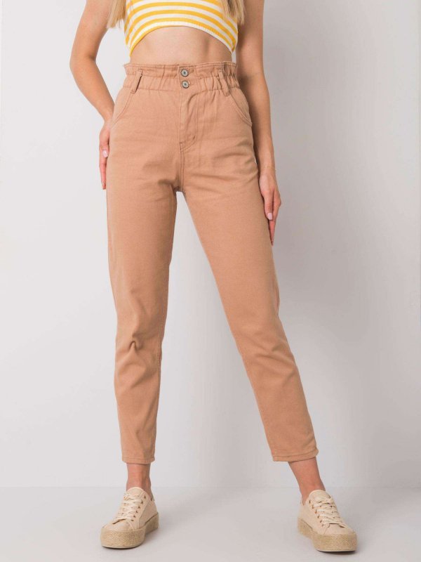 Spodnie jeans-336-SP-2141.32P-camelowy rozmiar - 25