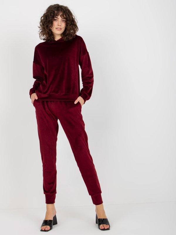 Komplet-LK-KMPL-509149.10X-bordowy rozmiar - L/XL