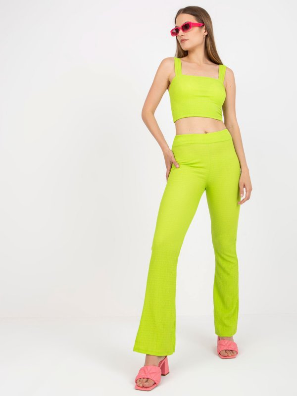 Komplet-DHJ-KMPL-15828-limonkowy rozmiar - ONE SIZE