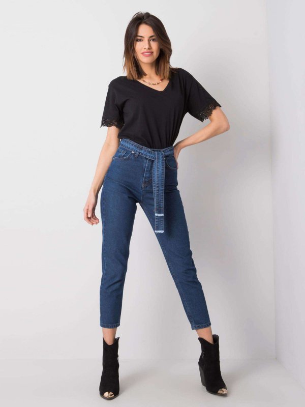 Spodnie jeans-320-SP-2902.09P-ciemny niebieski rozmiar - 26