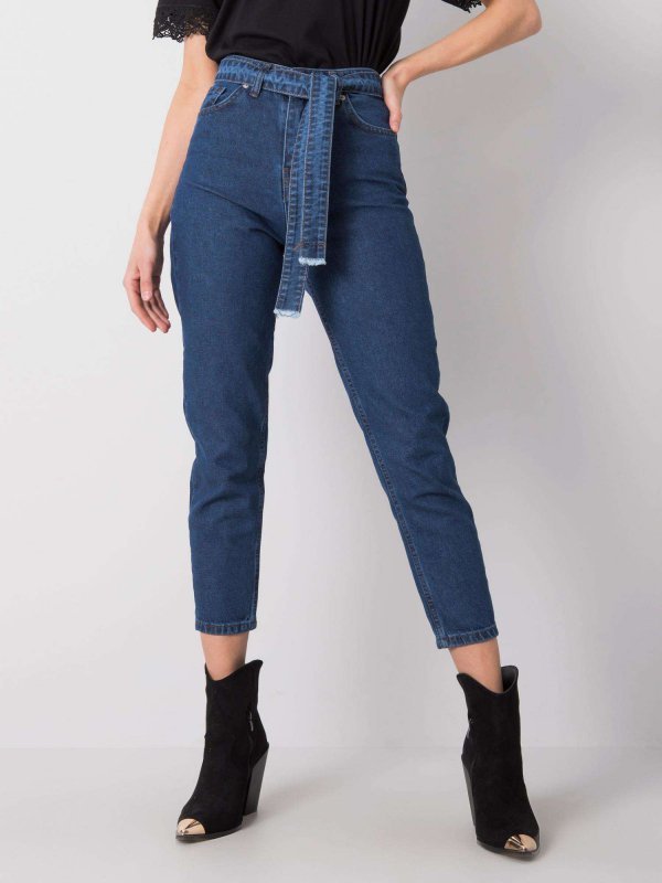 Spodnie jeans-320-SP-2902.09P-ciemny niebieski rozmiar - 27