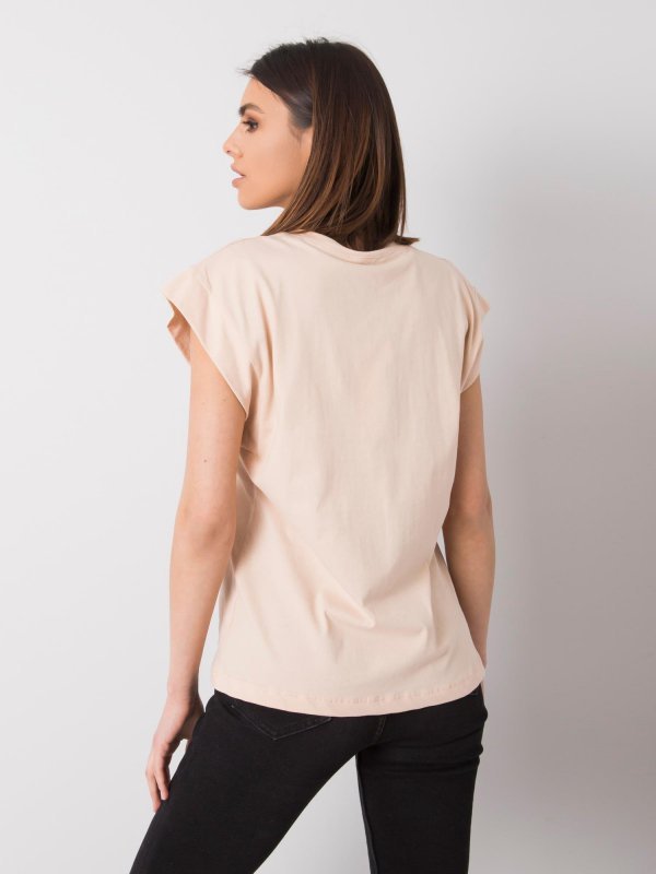 T-shirt-157-TS-4163.72P-brzoskwiniowy rozmiar - M