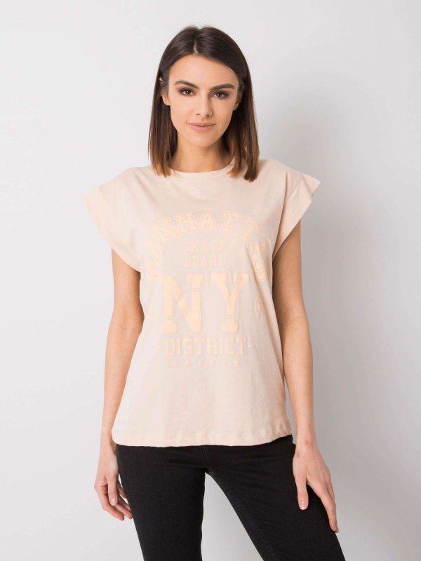 T-shirt-157-TS-4163.72P-brzoskwiniowy rozmiar - L