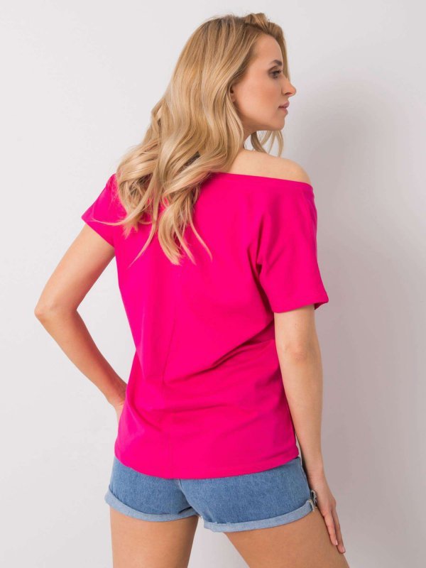 T-shirt-RV-TS-4832.40P-fuksjowy rozmiar - M