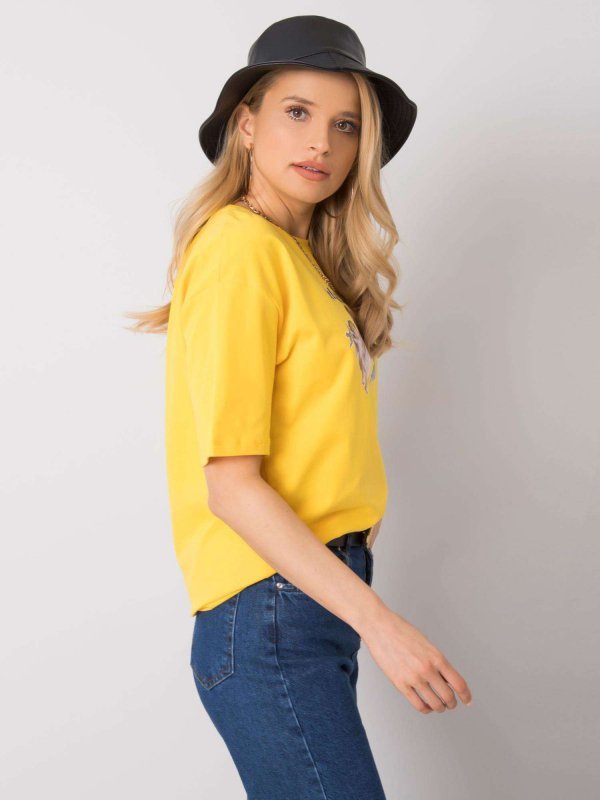 T-shirt-DS-TS-1114.10P-żółty rozmiar - S