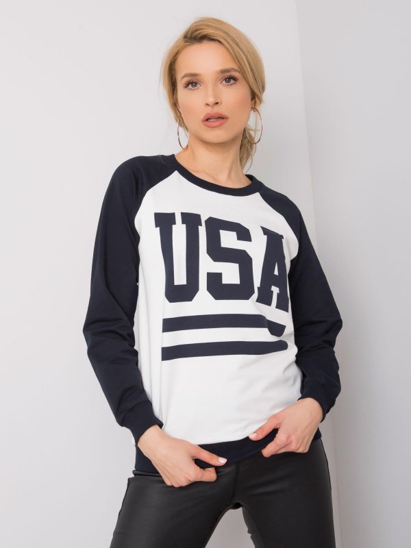 Bluza-DS-BL-1111.06P-biało-granatowy rozmiar - S