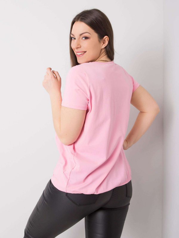 T-shirt-RV-TS-6320.85P-różowy rozmiar - XL