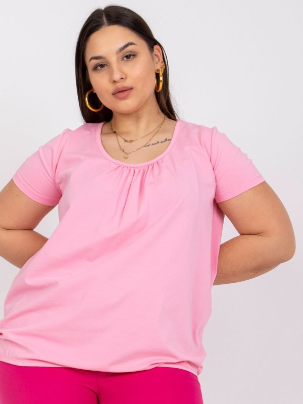 T-shirt-RV-TS-6320.85P-różowy rozmiar - 3XL