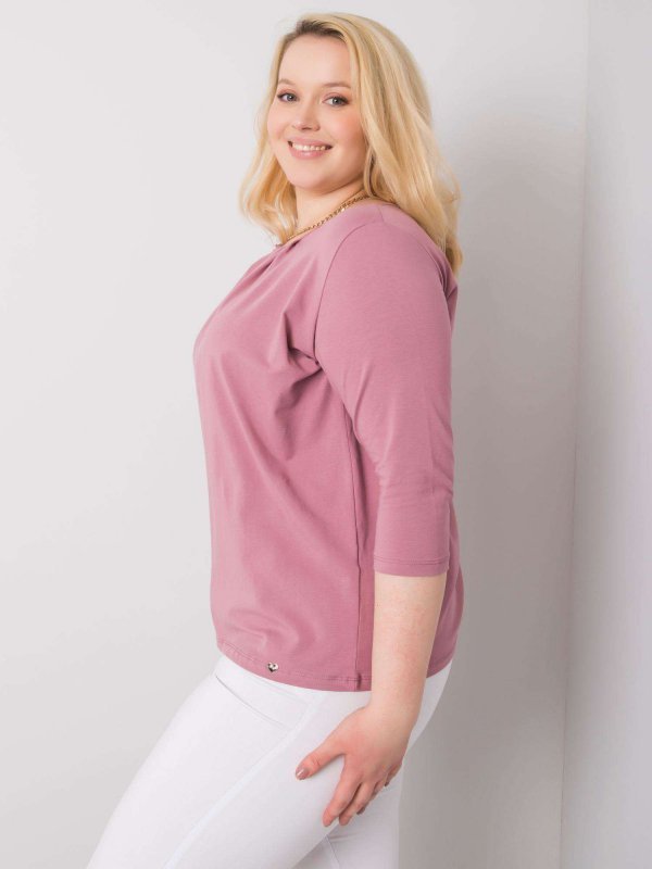 Bluzka-RV-BZ-6334.19P-ciemny różowy rozmiar - 2XL