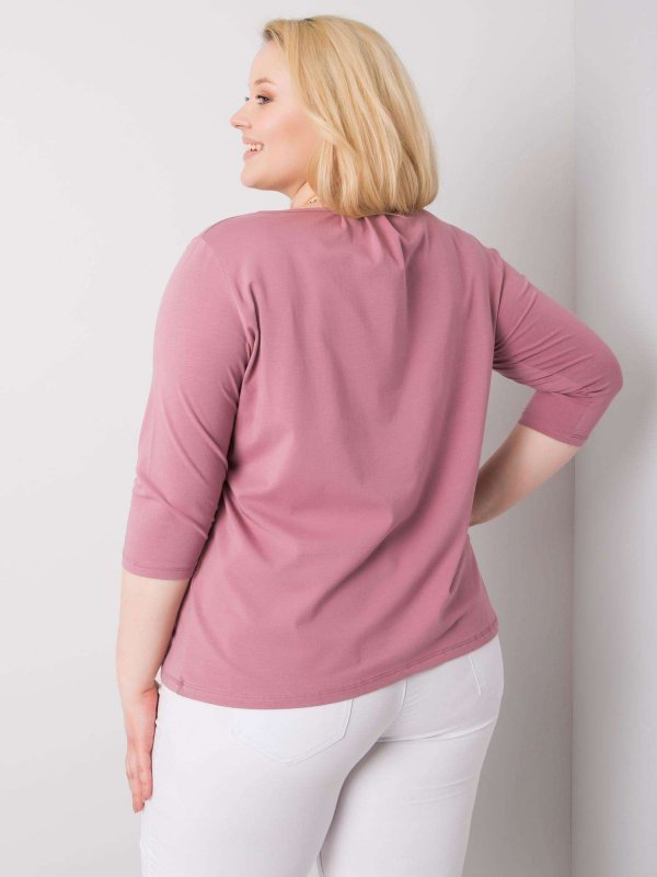Bluzka-RV-BZ-6334.19P-ciemny różowy rozmiar - 2XL