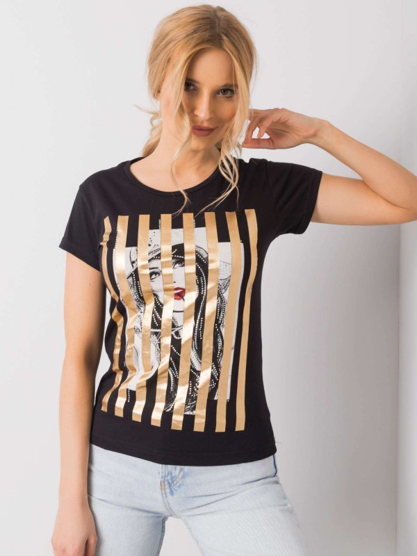 T-shirt-HB-TS-3036.12P-czarny rozmiar - S