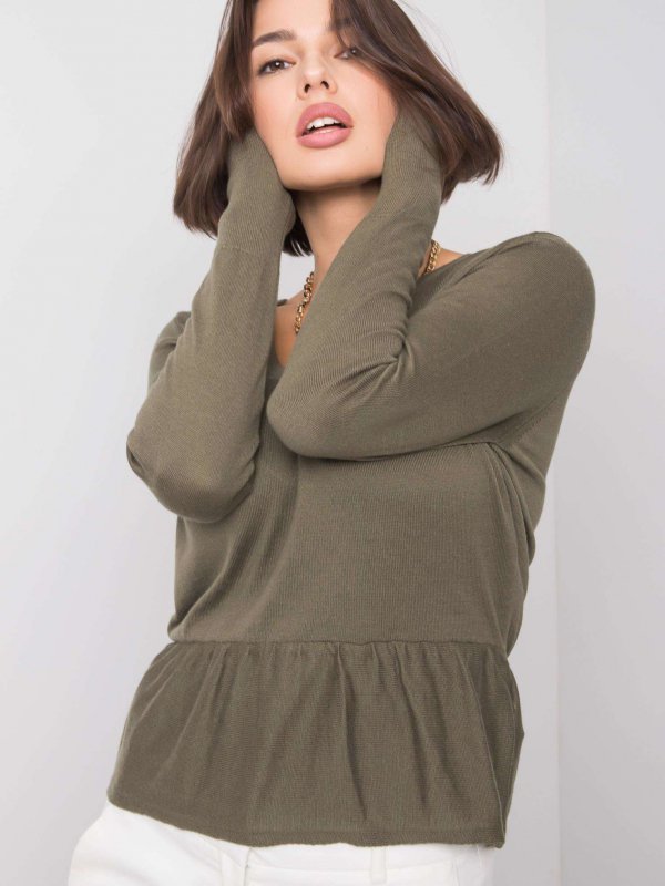 Bluzka-259-BZ-22513.73-khaki rozmiar - M