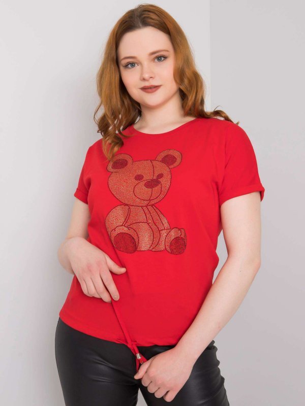 Bluzka-RV-BZ-6428.47-czerwony rozmiar - ONE SIZE
