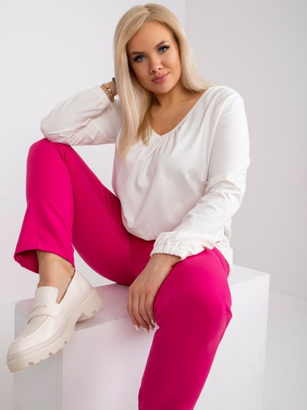 Bluzka-RV-BZ-6332.53P-ecru rozmiar - 3XL