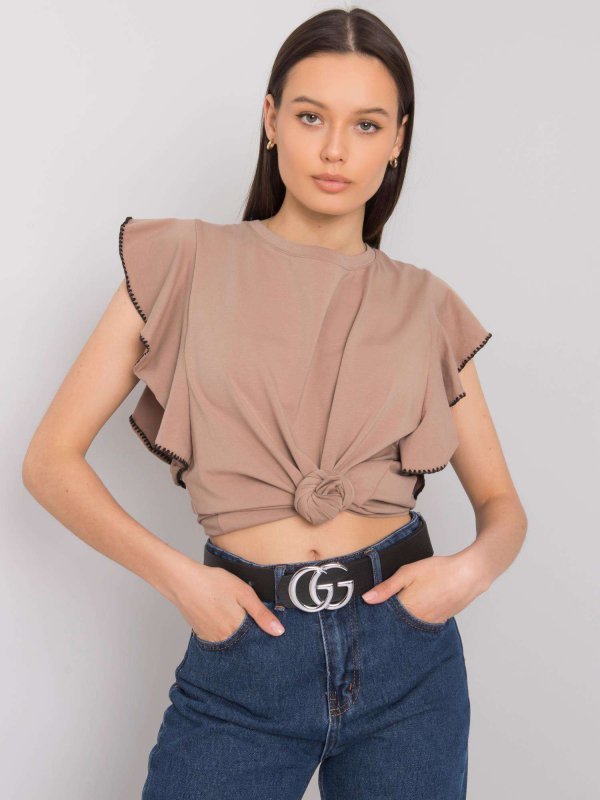 Bluzka-FA-BZ-7063.53P-ciemny bezowy rozmiar - ONE SIZE