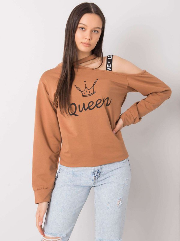 Bluzka-FA-BZ-6425.43P-camelowy rozmiar - S/M