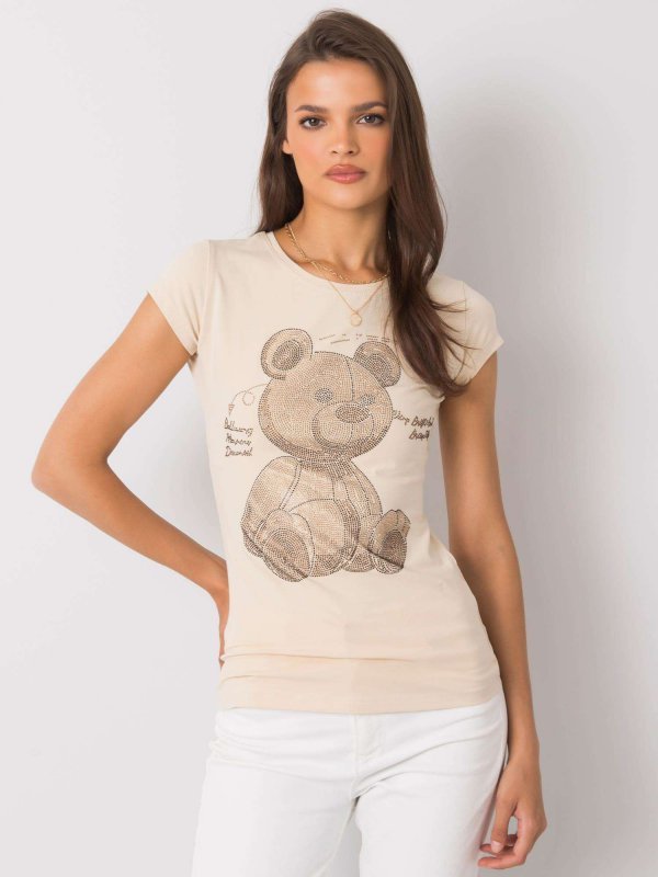 T-shirt-EM-TS-ES-21-531.14-beżowy rozmiar - S