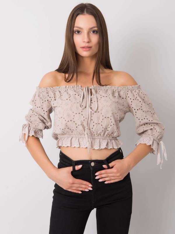 Top-TW-TP-BI-25455.43-beżowy rozmiar - M
