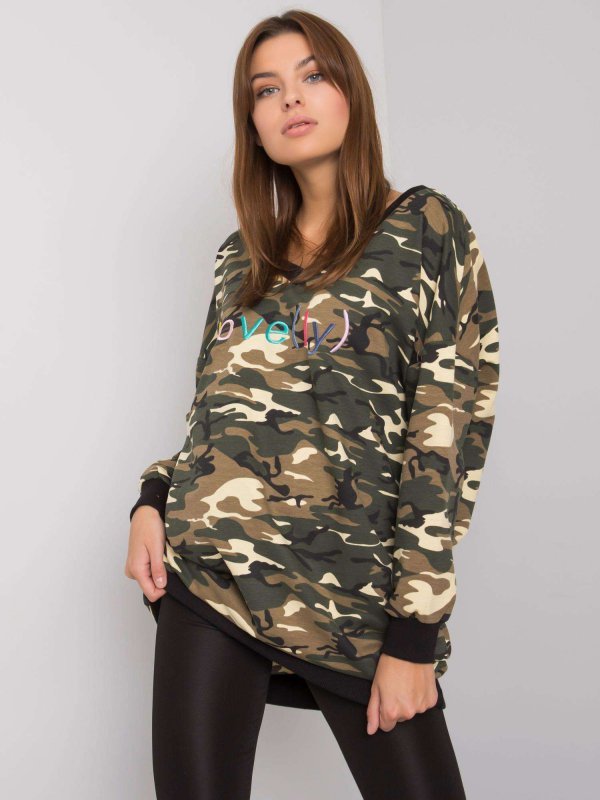 Tunika-FA-TU-7351.35P-ciemny khaki rozmiar - ONE SIZE
