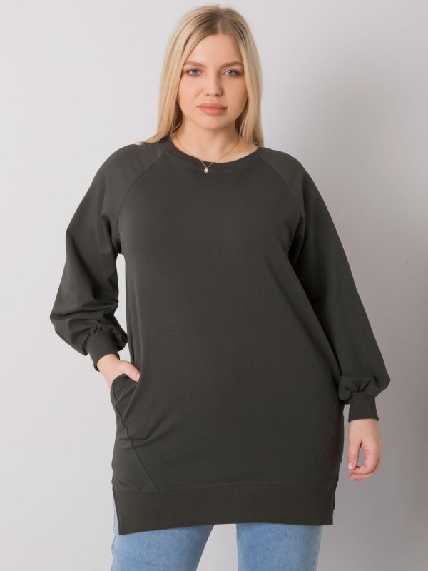 Bluzka-RV-BZ-7227.95-ciemny khaki rozmiar - ONE SIZE