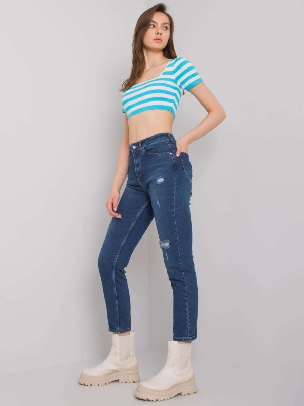Spodnie jeans-MR-SP-5338.17-ciemny niebieski rozmiar - 36