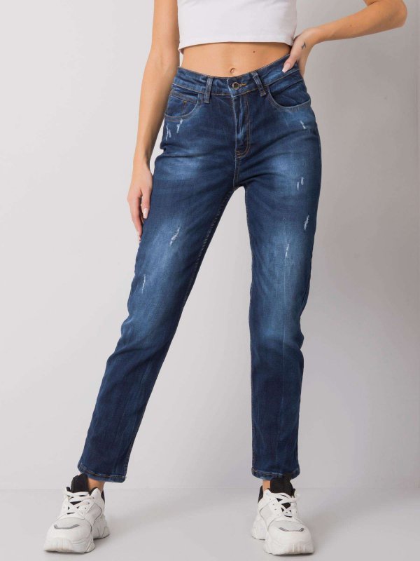 Spodnie jeans-MT-SP-1210.39P-ciemny niebieski rozmiar - 28