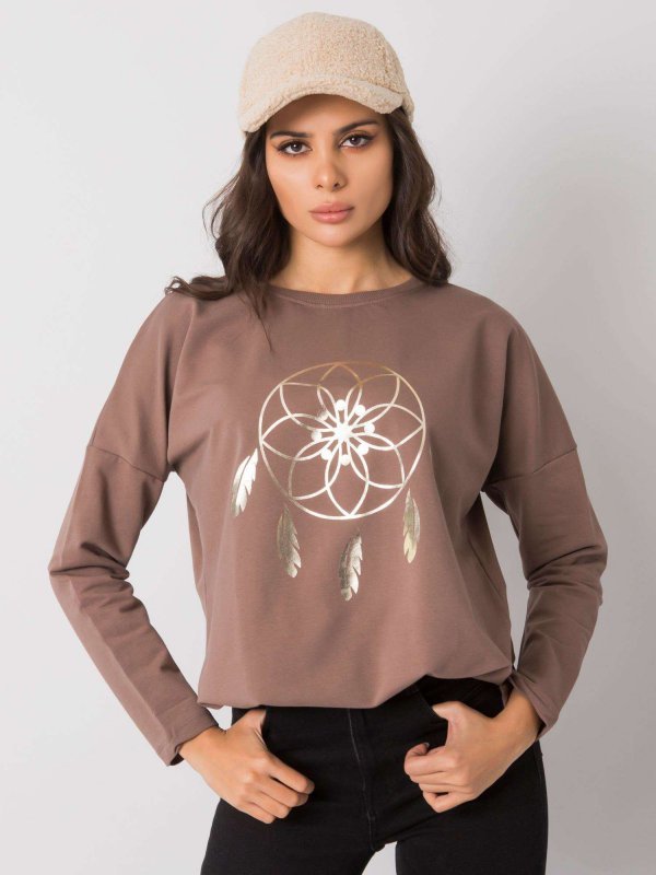 Bluzka-RV-BZ-7200.30P-brązowy rozmiar - L/XL