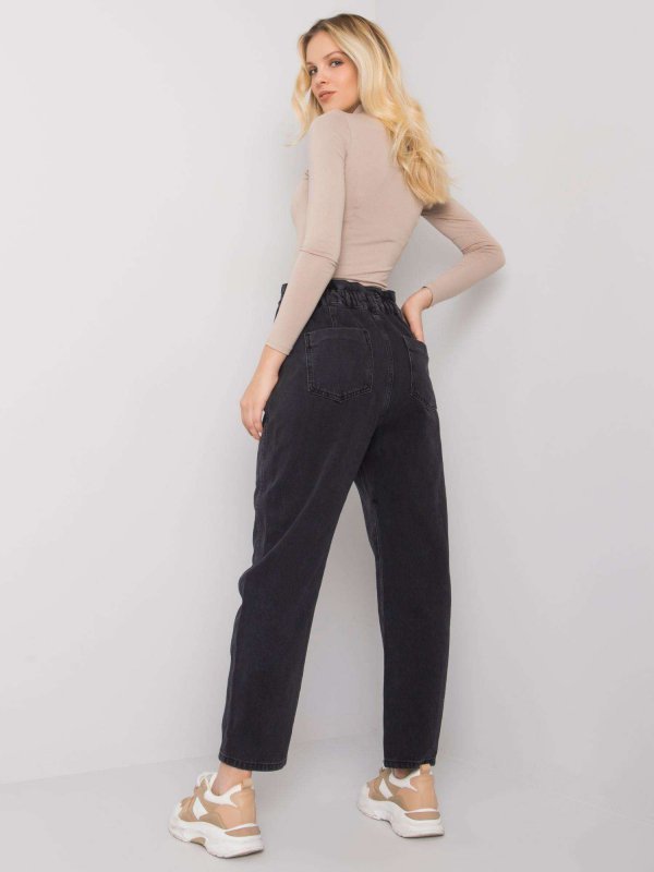 Spodnie jeans-RO-SP-PNT-06.17P-czarny rozmiar - 38