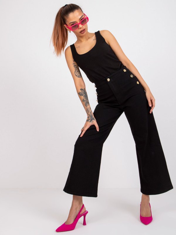 Spodnie jeans-RO-SP-PNT-N04.34-czarny rozmiar - 40
