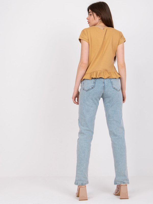 T-shirt-TW-TS-1053.21X-camelowy rozmiar - XL