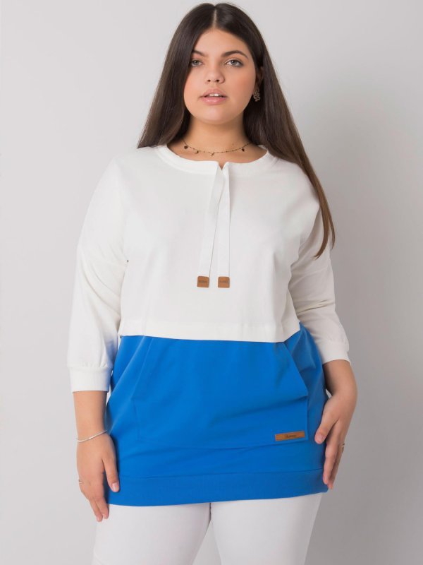 Bluza-RV-BL-6845.51P-biało-niebieski rozmiar - ONE SIZE