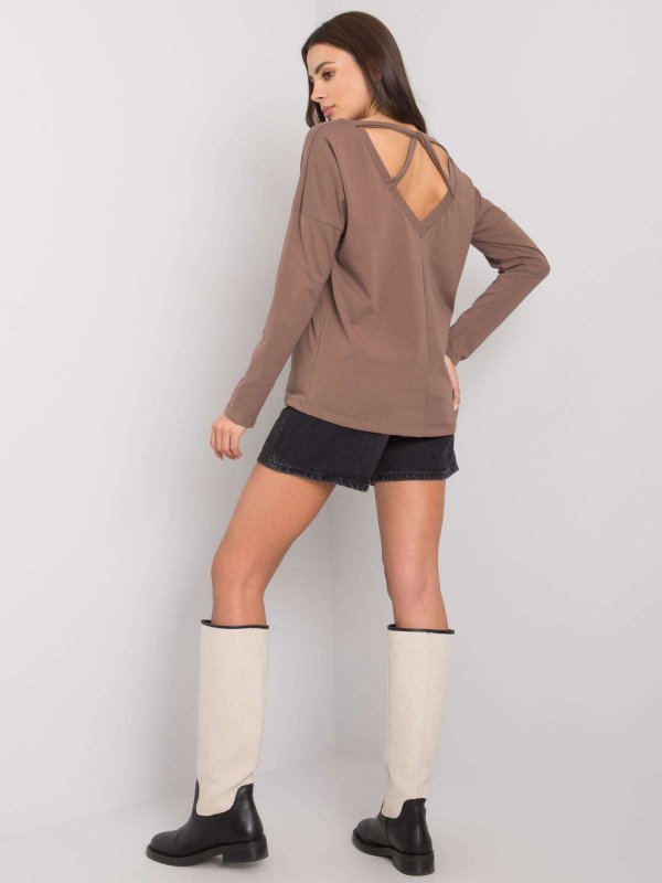 Bluzka-RV-BZ-7315.39X-brązowy rozmiar - L/XL