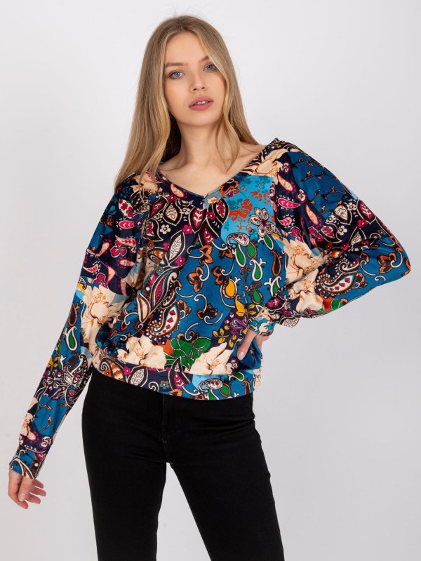 Bluzka-DHJ-BZ-6550-3.14P-ciemny niebieski rozmiar - ONE SIZE