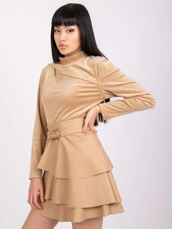 Bluzka-DHJ-BZ-6561.09P-camelowy rozmiar - ONE SIZE