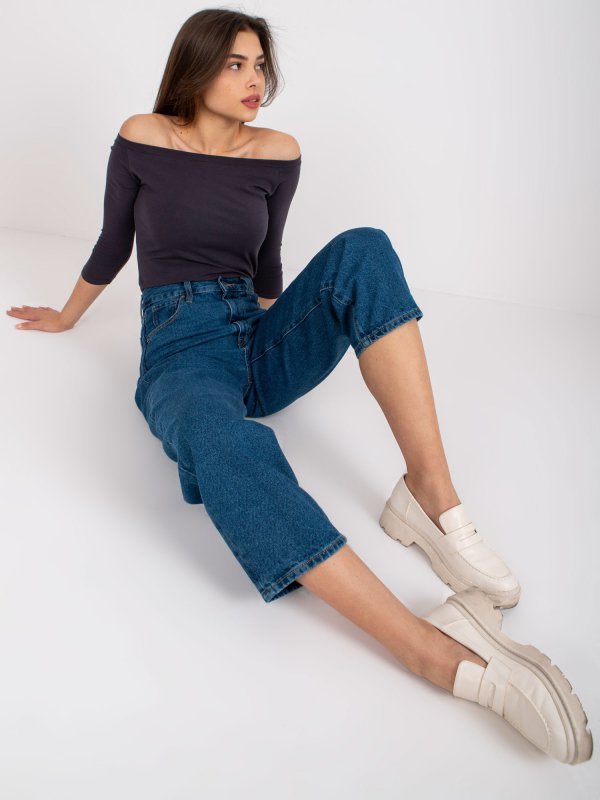 Spodnie jeans-RO-SP-2503.64-ciemny niebieski rozmiar - 36