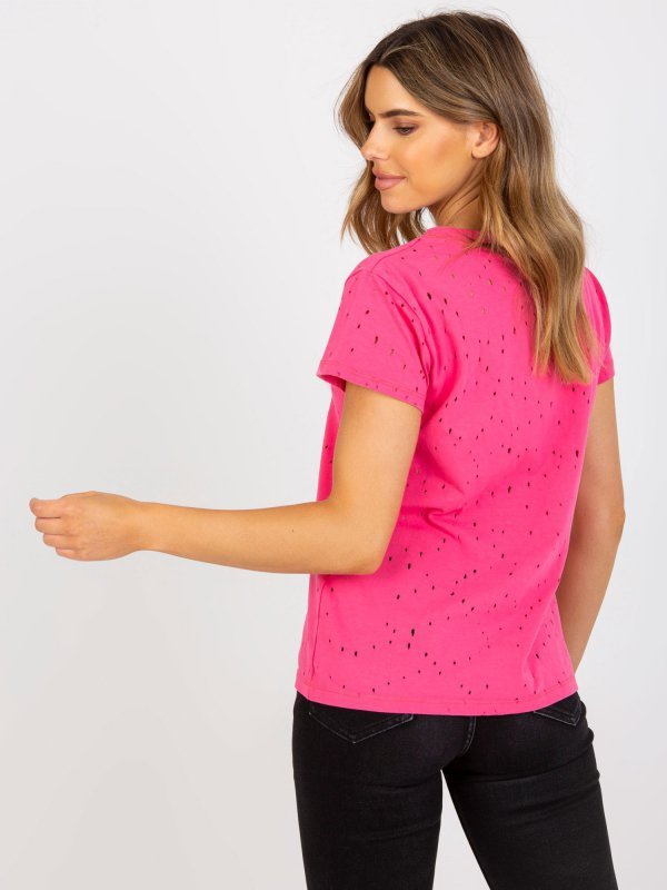 T-shirt-FA-TS-6967.77P-ciemny różowy rozmiar - ONE SIZE