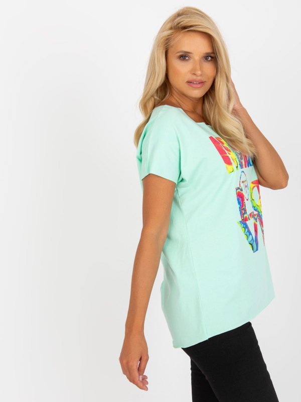 Bluzka-FA-BZ-7964.93-mietowy rozmiar - ONE SIZE